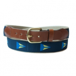 North Cove Yacht Club Tab & Buckle Belt on Natural Cotton Web