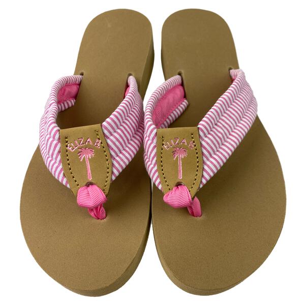 Hot Pink Seersucker with Pink Metallic Stamp & Fiesta Toe Ribbon: Eliza ...