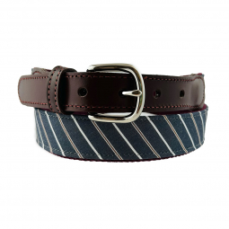 Maroon Surcingle Stitched TabBelt with Tailored Stripe