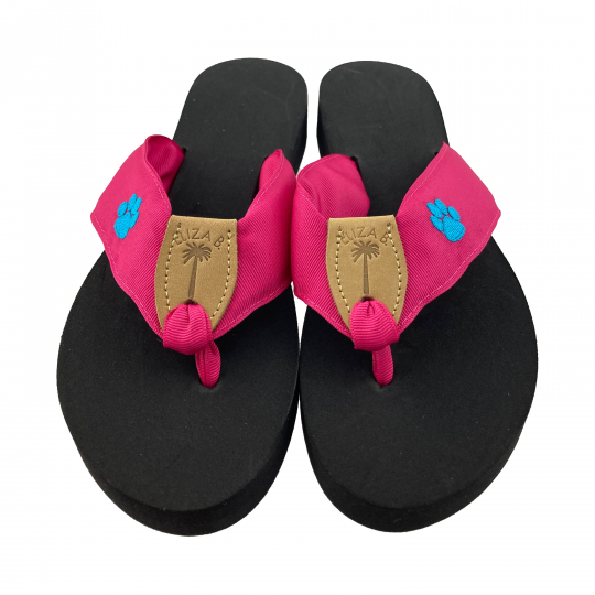 Pink ribbon flip discount flops