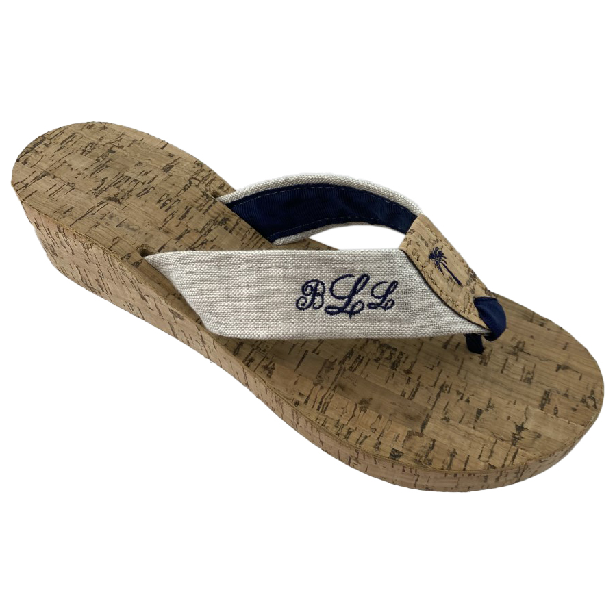 DYO Monogrammed Fabric Sandals: Eliza B & Leather Man Ltd