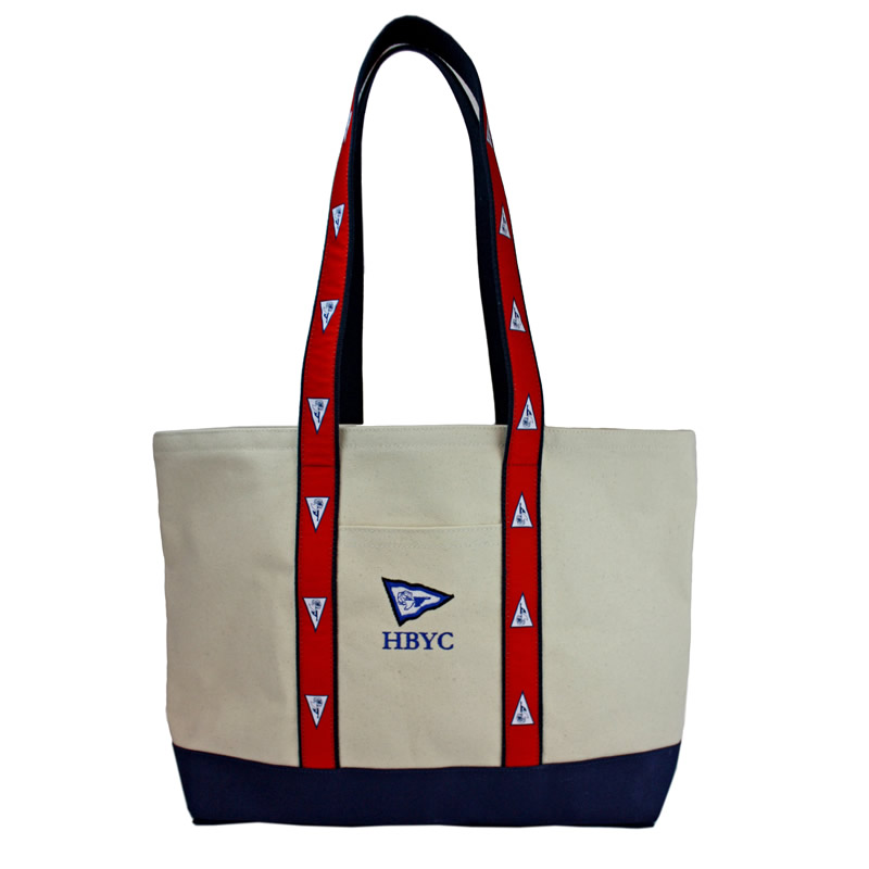 Herring Bay Yacht Club Tote with HBYC Ribbon & Embroidered Logo